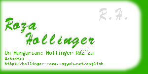roza hollinger business card